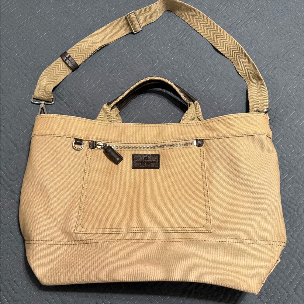 Banana Republic Tan Canvas Travel/College Bag- Heavy Duty! New without tags